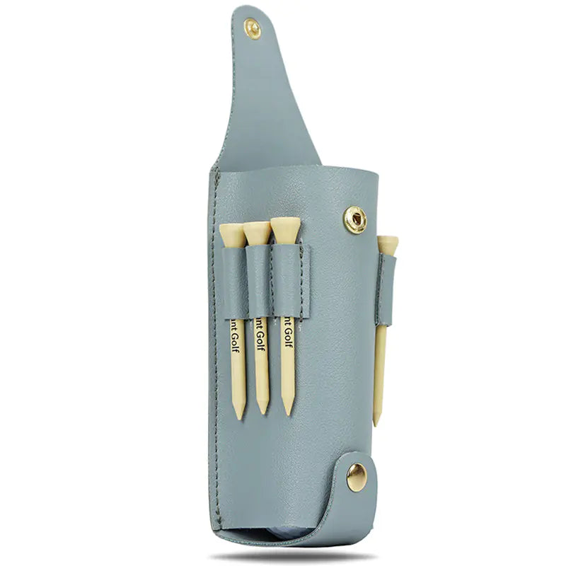 Large 3-Pack Leather Golf Ball Storage Pouch