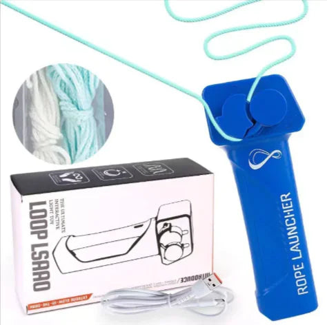 Handheld Adjustable Speed Luminous Rope Launcher.