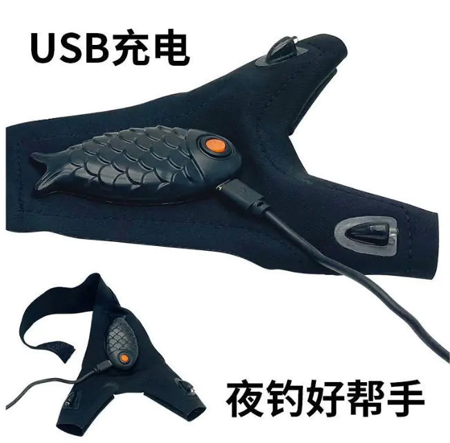 LED Flashlight Gloves for Camping and Night Running