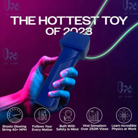 Handheld Adjustable Speed Luminous Rope Launcher.