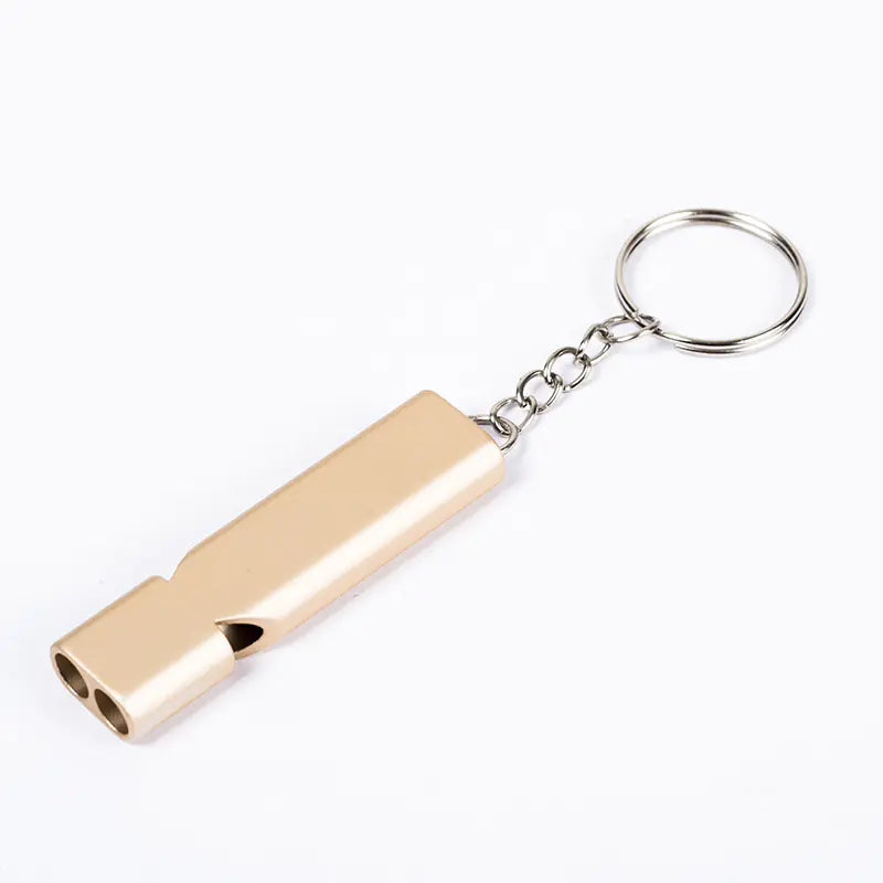 High-Frequency Dual-Tube Metal Survival Whistle