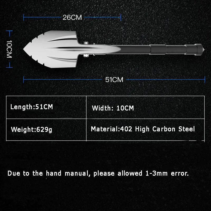 Compact Folding Military Shovel for Outdoor Use