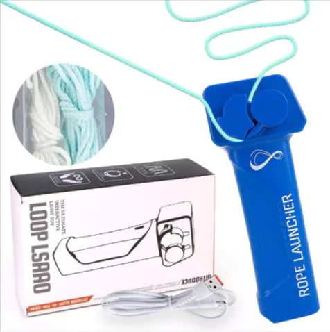 Handheld Adjustable Speed Luminous Rope Launcher.