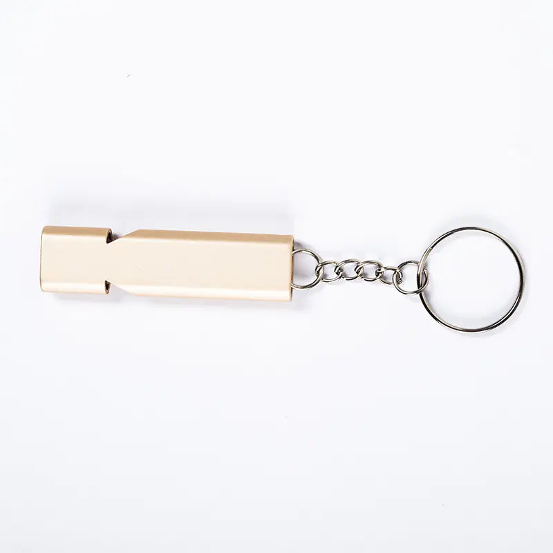 High-Frequency Dual-Tube Metal Survival Whistle