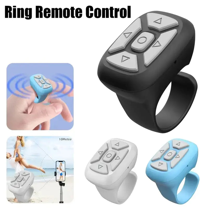 Bluetooth Ring Remote Controller for Tablets and Phones